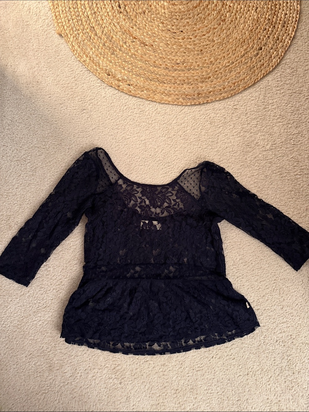 Hollister Lace Peplum Blouse